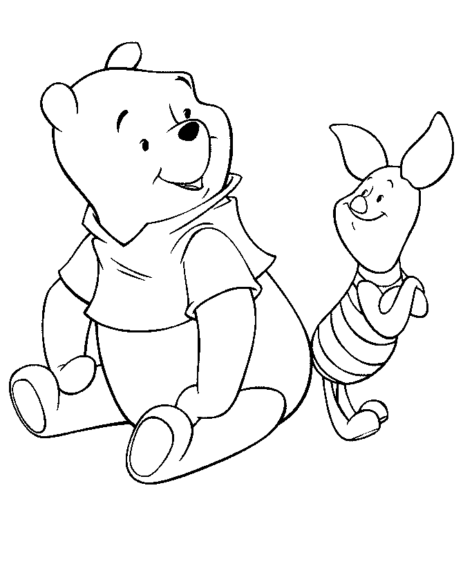 Drawing Piglet and Pooh Coloring ~ Child Coloring