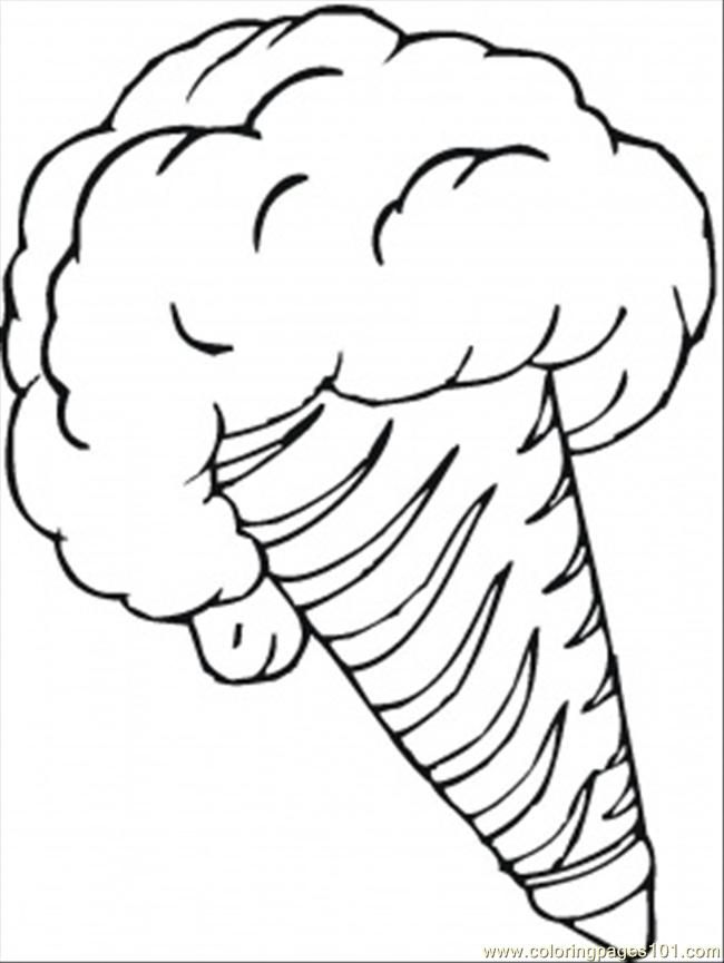 Coloring Pages Vanilla Ice Cream (Food & Fruits > Desserts) - free
