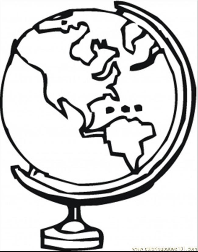 World Globe Colouring Pages (page 3)