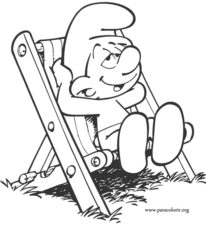 The Smurfs - Clumsy Smurf coloring page