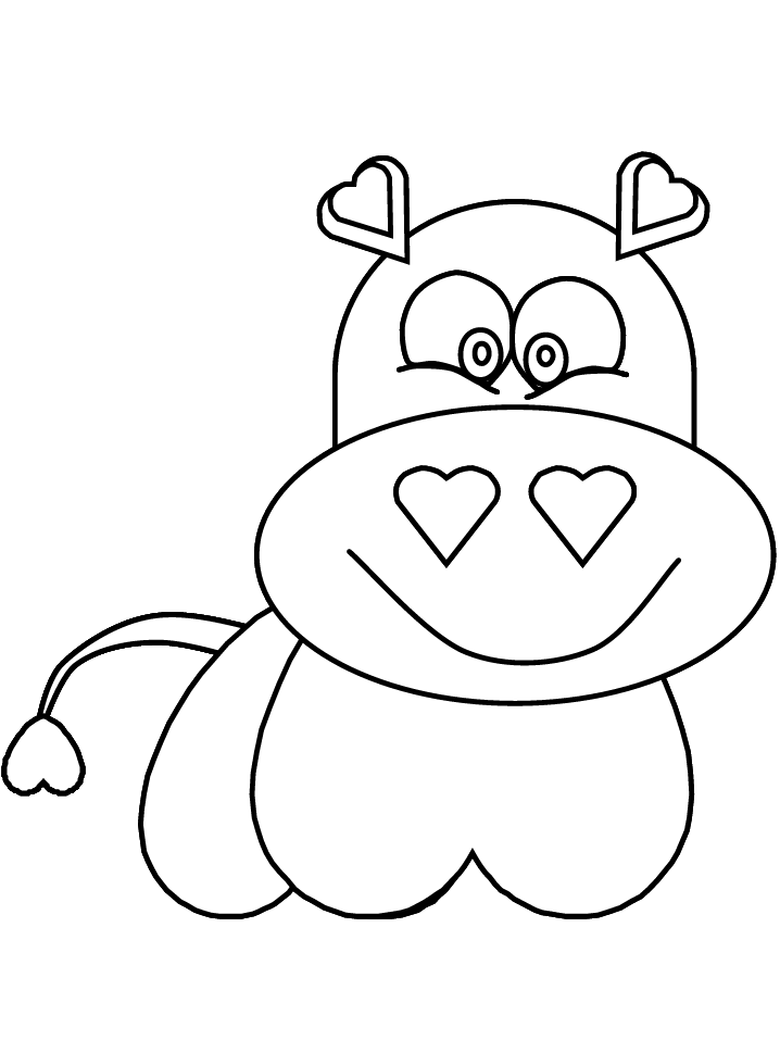 hippopotamus coloring pages | Coloring Picture HD For Kids