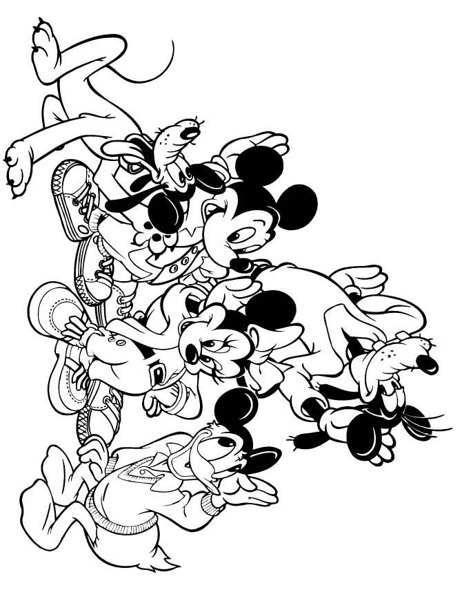 Mickey Mouse And Donald Duck Coloring Page | Free Printable