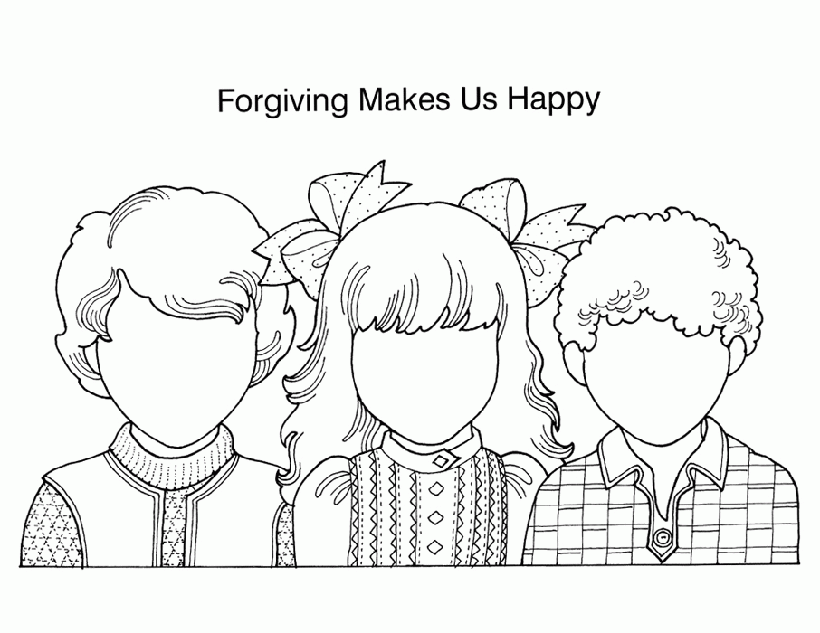 Christian Coloring Pages Forgiveness
