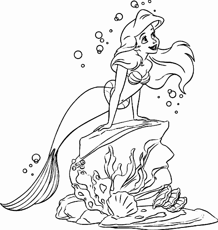 Download Ariel Little Mermaid Disney Princess Coloring Pages Or