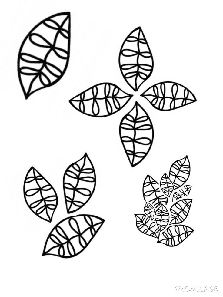 Whimsical leaves | Basic patterns/templates for crafts