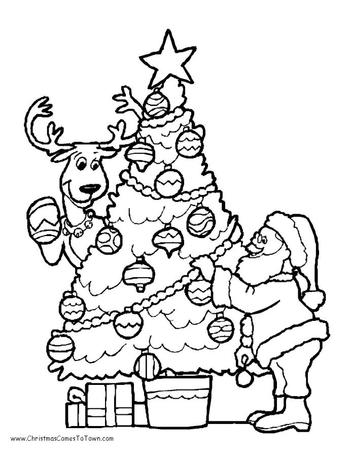 Christmas tree coloring pages - coloring book - #13 Free Printable
