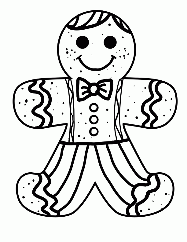 gingerbread coloring page | Kids Color Pad