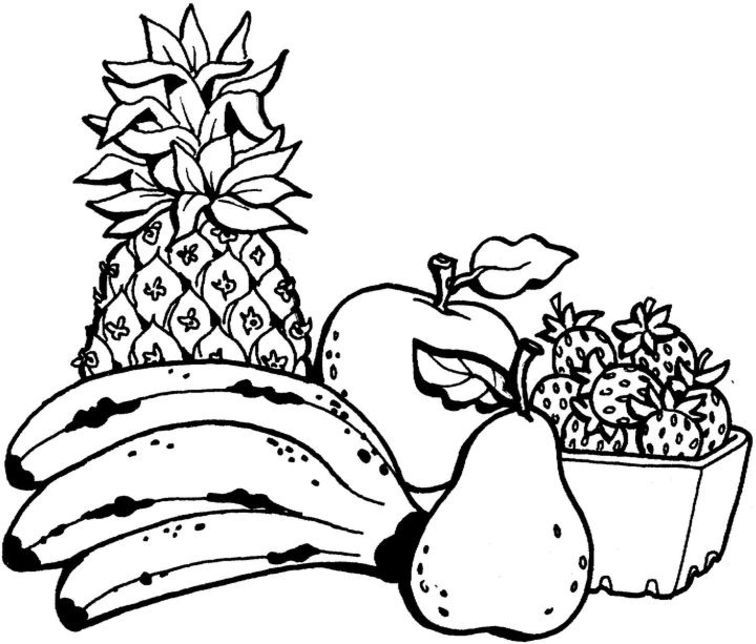 Fruits-Coloring-page