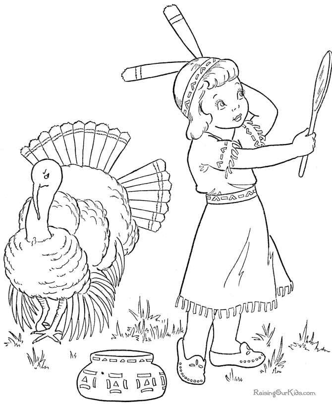 Kids Thanksgiving Coloring Pages 013