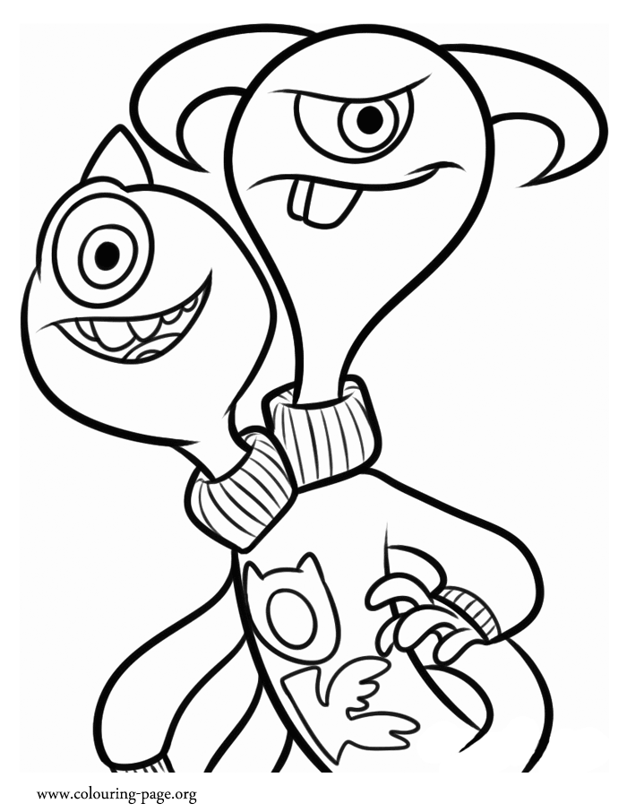 Monsters University - Terri and Terry Perry coloring page