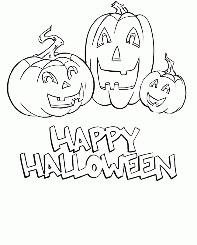 Happy Halloween Coloring Pages | Free Quotes Images