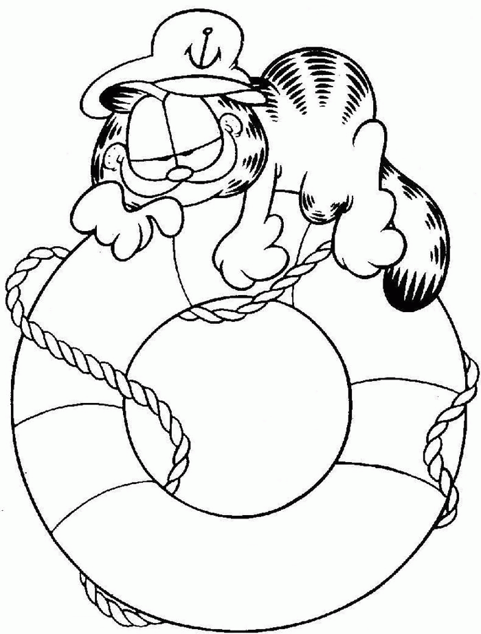 Garfield Coloring Pages Cake Ideas and Designs