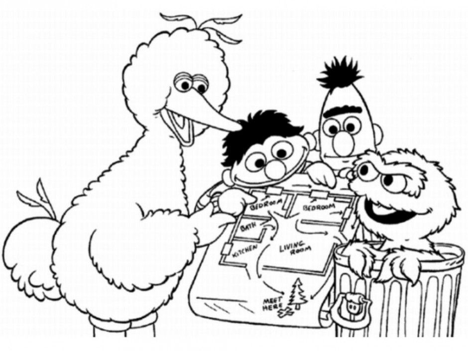 Sesame Street Characters Coloring Pages Printable Sesame Street