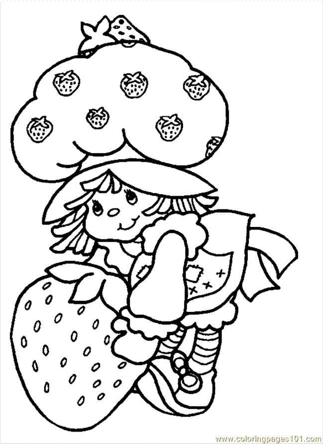 Coloring Pages Shortcake (Cartoons > Strawberry) - free printable