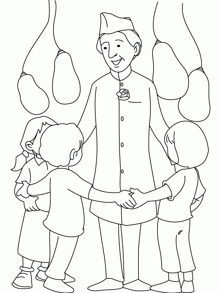 Jawahar Lal Nehru coloring page | Download Free Jawahar Lal Nehru