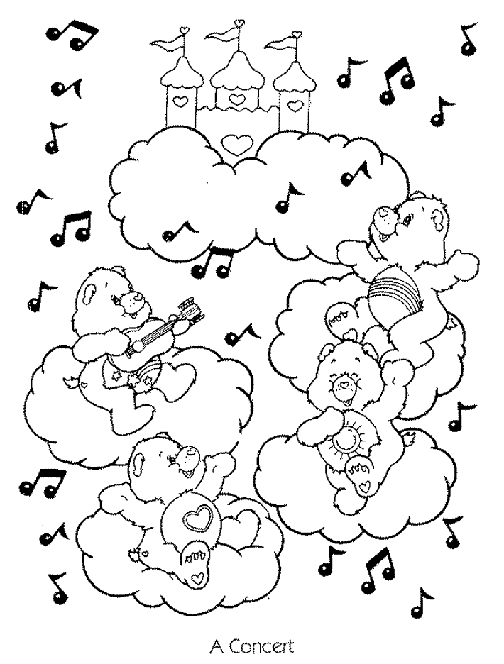 CARE BEARS COLORING PAGES