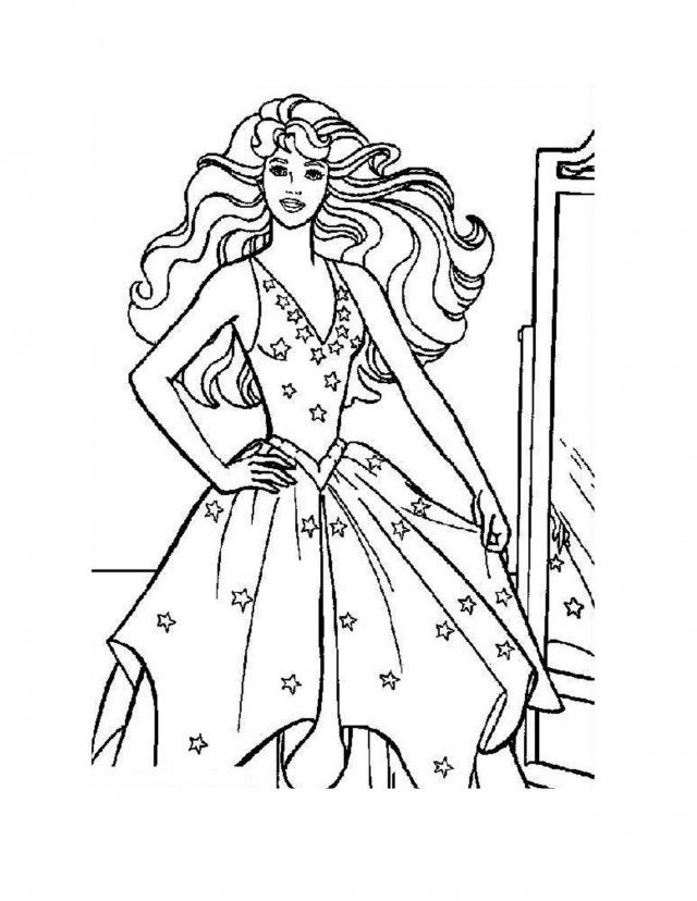 Princess Barbie Coloring Pages Easy Coloring Pages To Print 99506