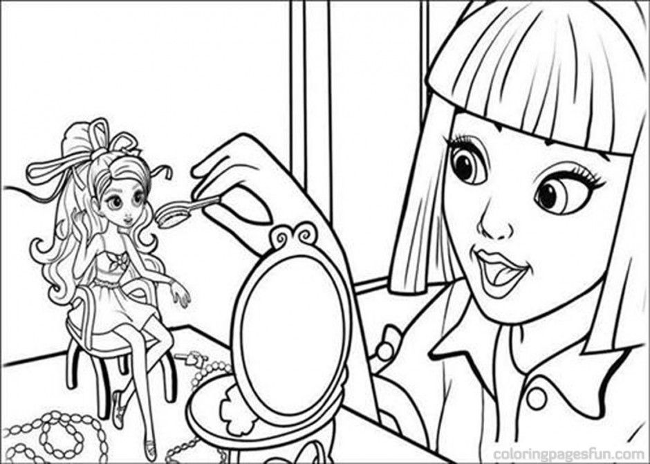 Download Barbie Thumbelina Feels Afraid Of Wild Dog Coloring Pages