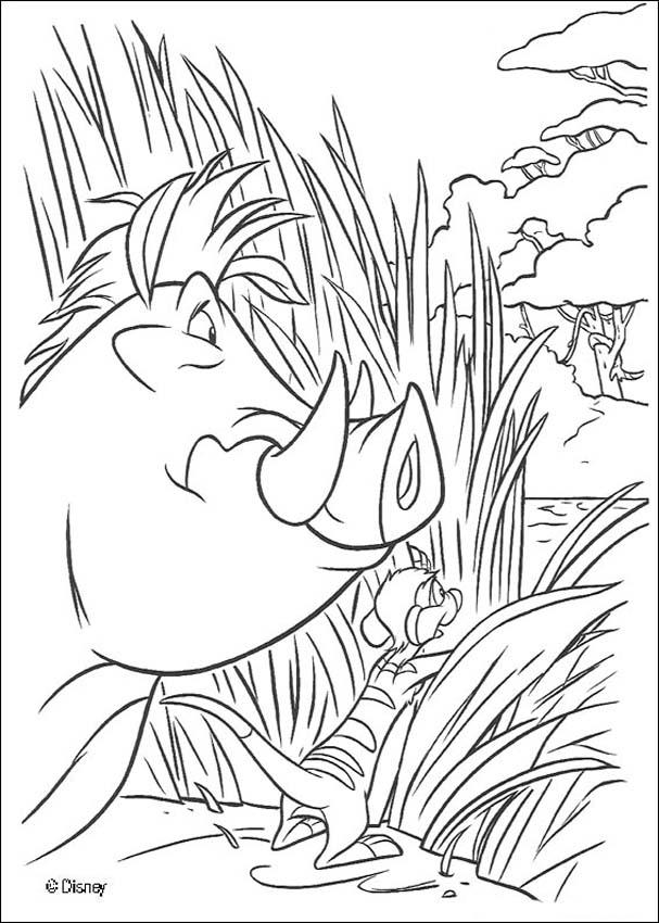 The Lion King coloring pages - Timon and Pumbaa