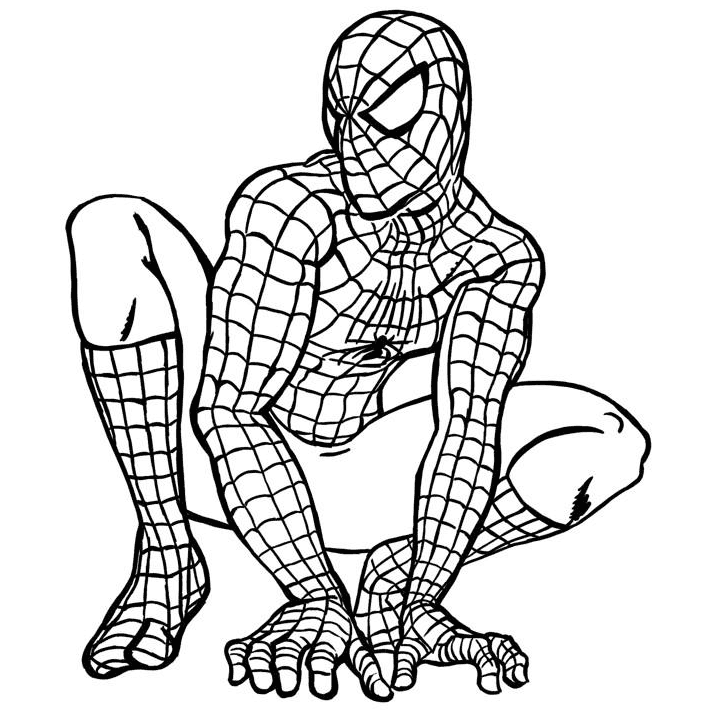 Spiderman coloring pages pictures for kids | Art coloring