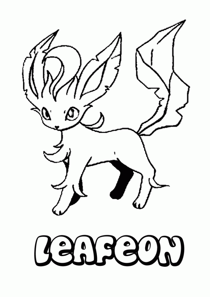 Print Leafeon Coloring Page Source Yt - deColoring
