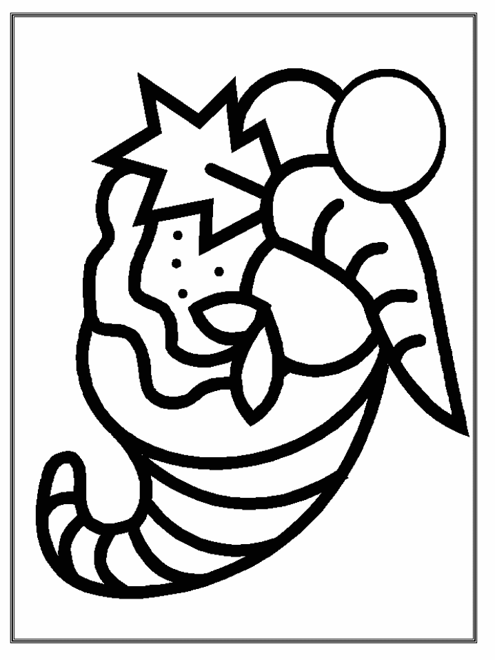Printable Cornucopia Thanksgiving Coloring Pages