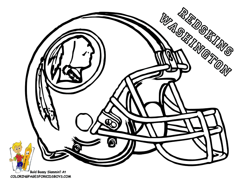 Coloring Pages For Boys Football Redskins Images & Pictures - Becuo