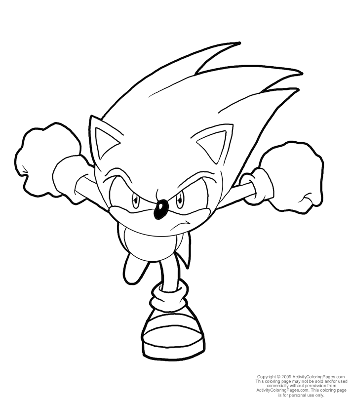 Coloring Pages Of Sonic The Hedgehog