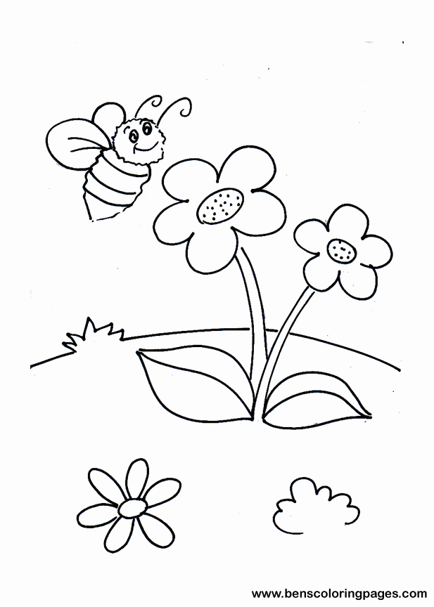 Busy bee coloring page