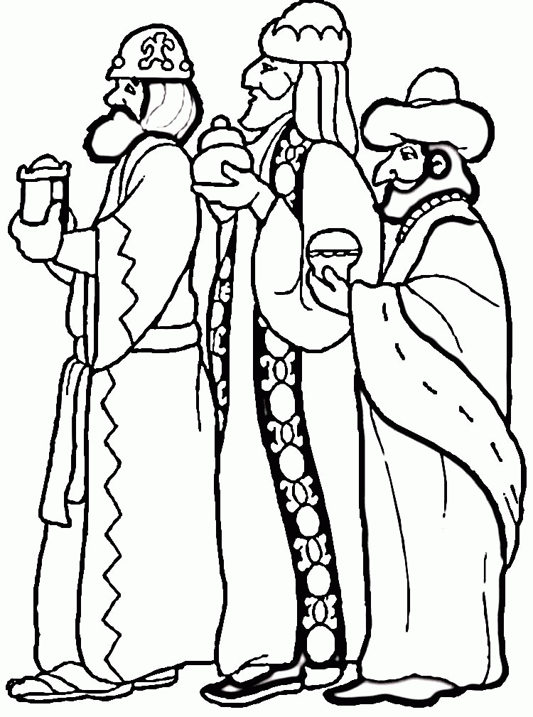 3 wisemen Colouring Pages
