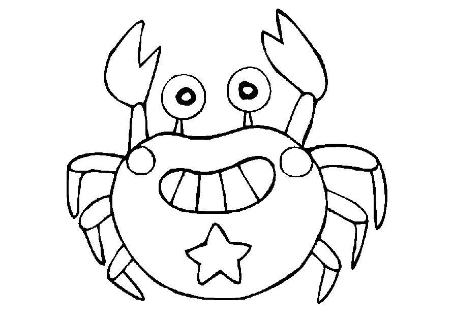 Download Smiling Crab Coloring Pages Or Print Smiling Crab