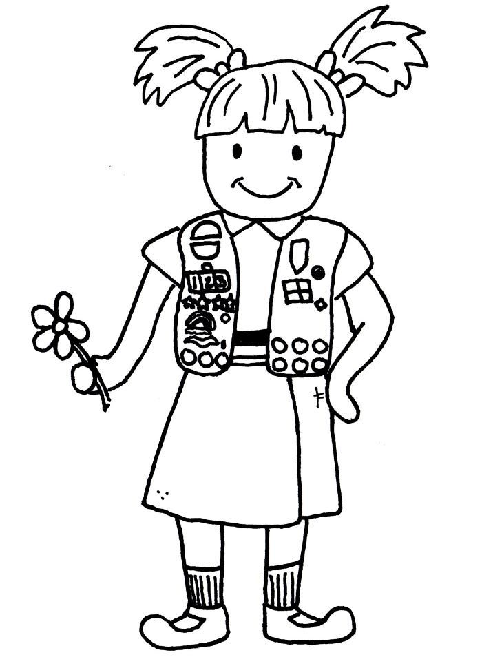 Brownie Girl Scout Coloring Pages | download free printable
