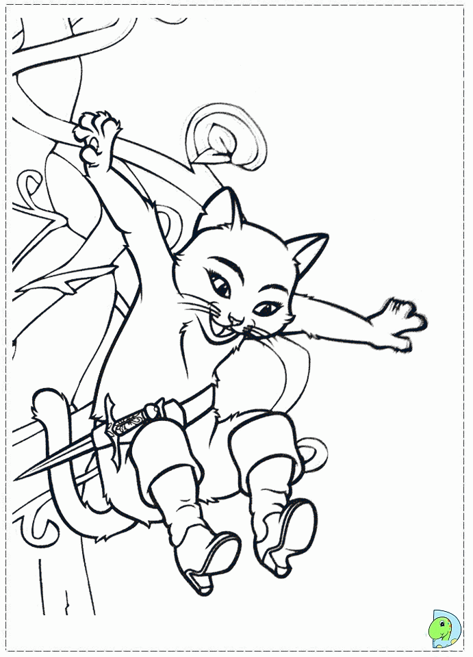 pus in boots Colouring Pages