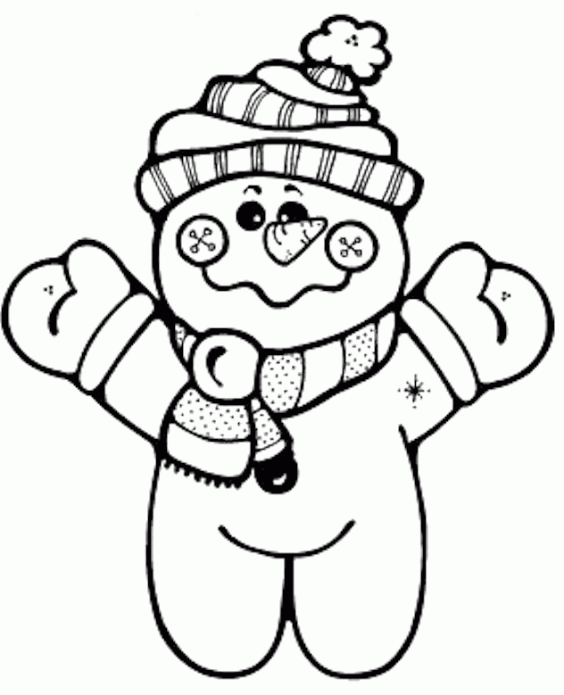 Cute Little Snowman Coloring Pages - Christmas Coloring Pages
