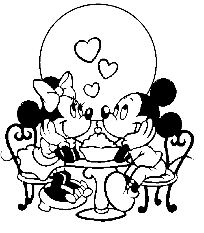 Mickey Mouse Valentines Day Coloring Pages 516 | Free Printable