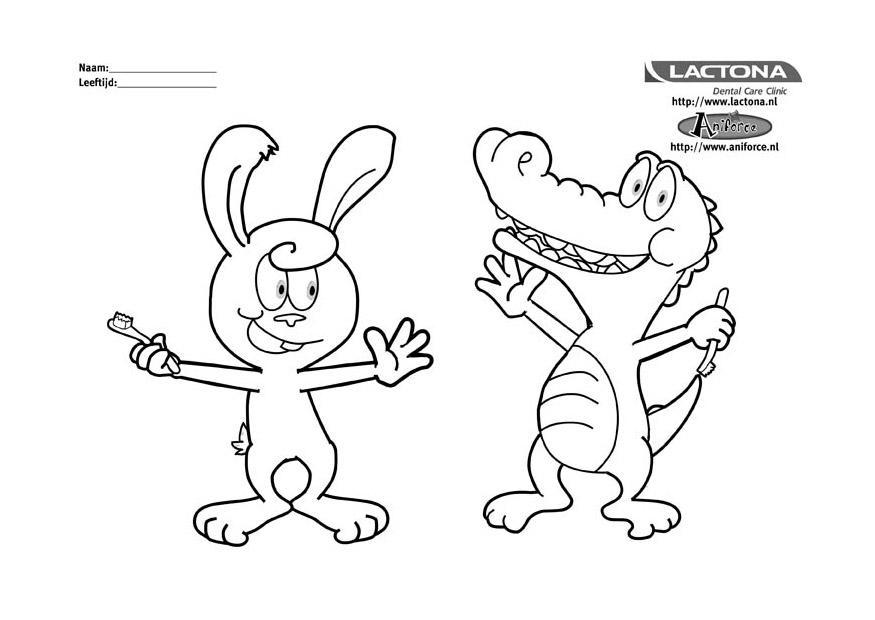 Coloring page brush your teeth - img 13694.