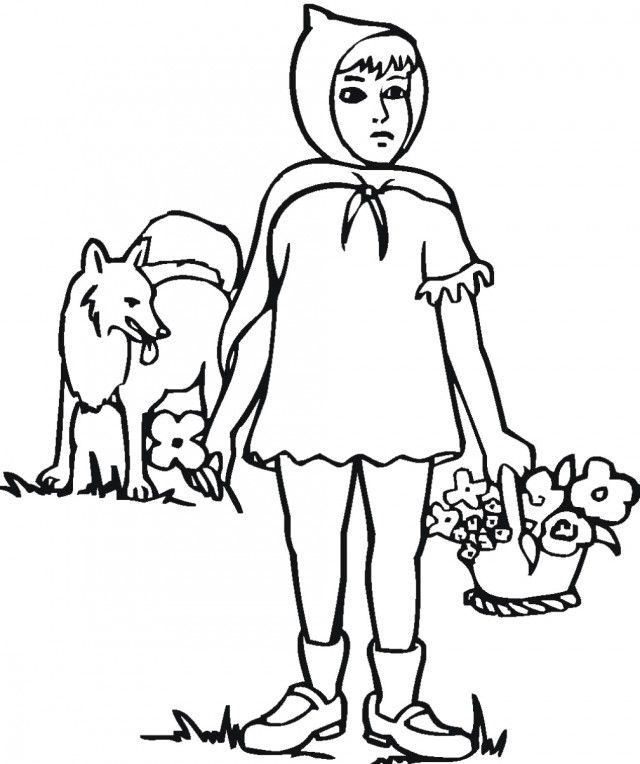 Little Red Riding Hood Coloring Pages To Print Little Red Riding