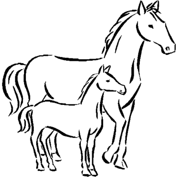 Horses coloring page | Download printable coloring pages, coloring