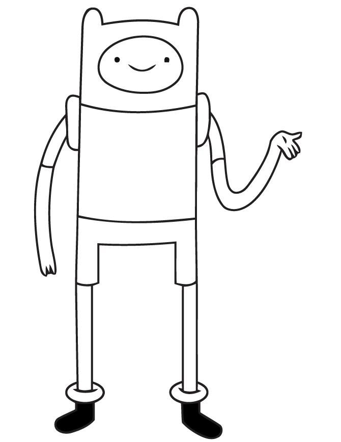 Adventure Time Cartoon Finn And Jake Fist Bump Coloring Page