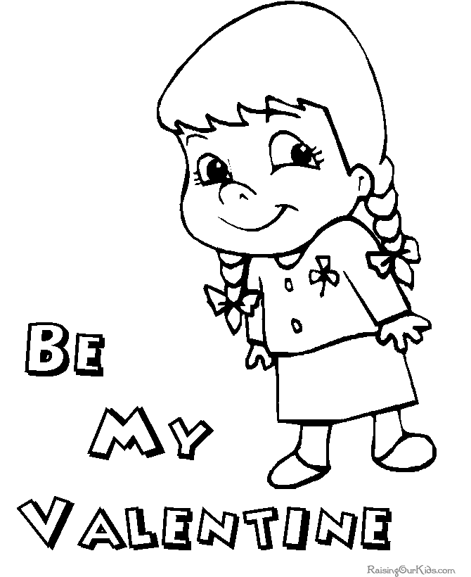 Preschool Valentine coloring pages - 012