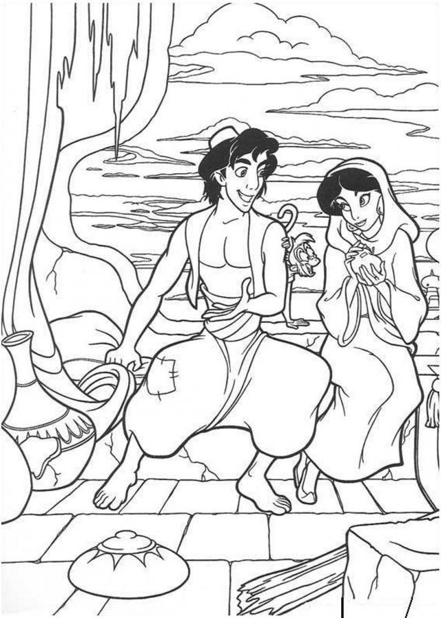 Download Disney Aladdin Coloring Pages For Kids Or Print Disney