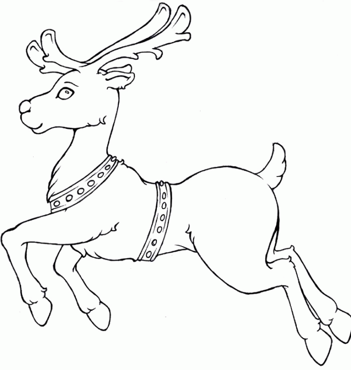 Rudolph Run Christmas Coloring For Kids - Rudolph Coloring Pages