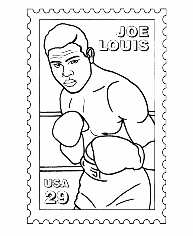 BlueBonkers: Postage Stamp Coloring Pages - Featured People - Joe