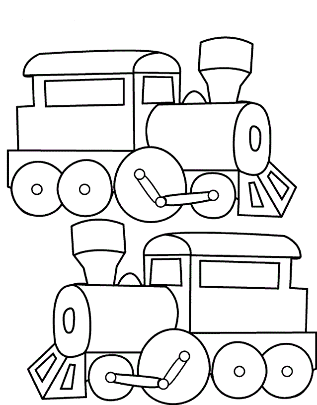 Old School Train Coloring Page | Kids Coloring Page