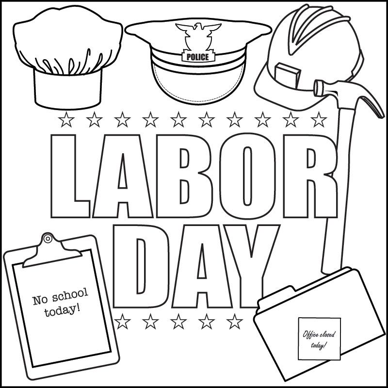Labor Day Free Coloring Pages 2014, Coloring Sheets for Kids