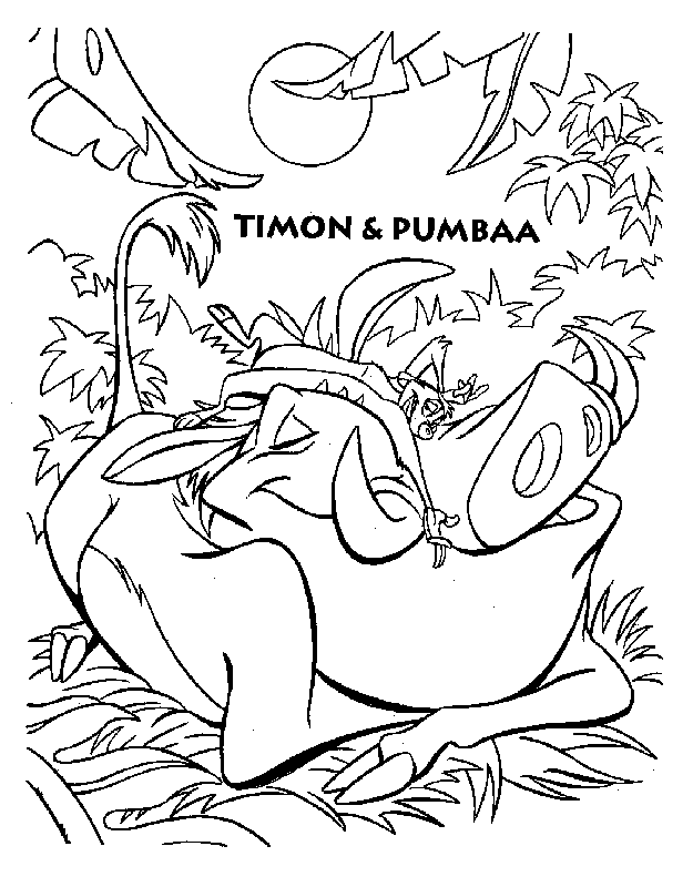 timon pumba Colouring Pages (page 2)