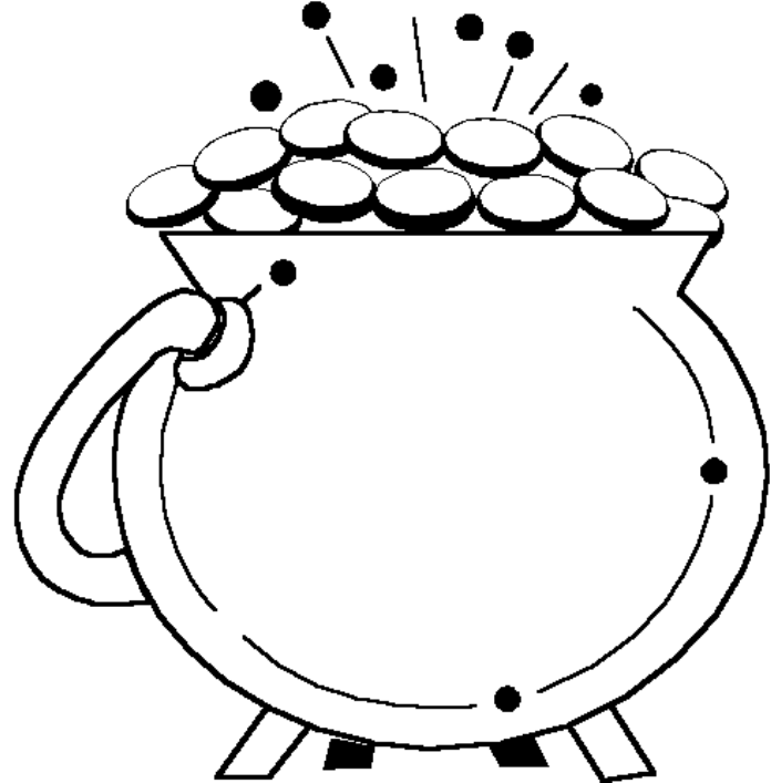 Leprechaun Pot Of Gold Coloring Page - Holiday Coloring Pages of