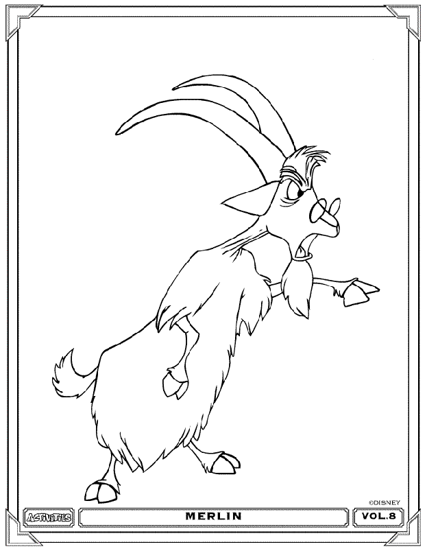 Merlin the Wizard Coloring Pages 16 | Free Printable Coloring
