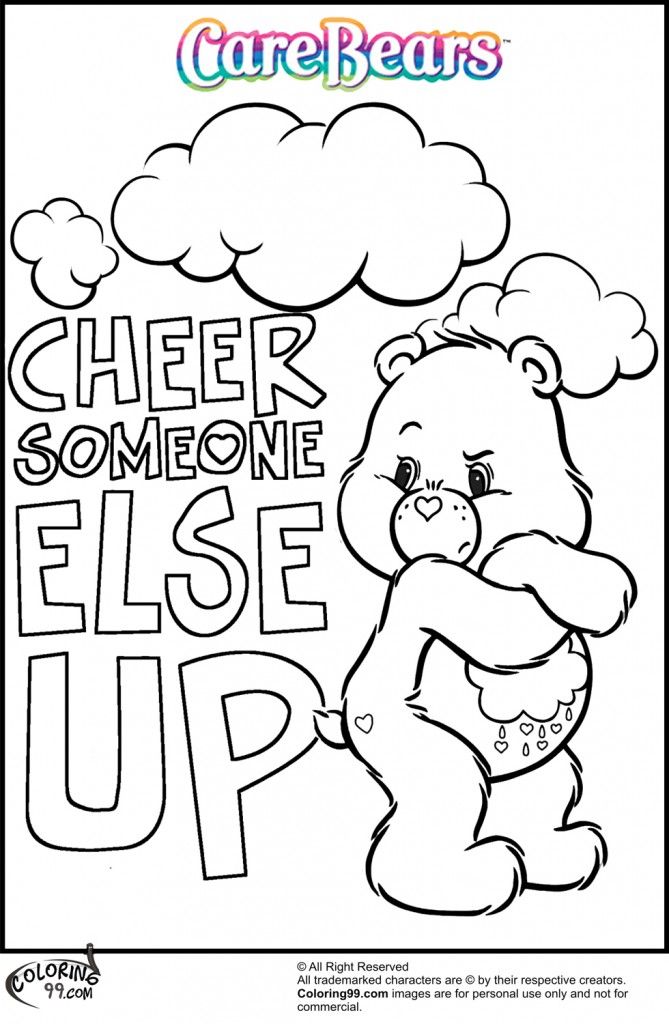 Funny: Printable Care Bear Coloring Pages Picture, ~ Coloring Sheets