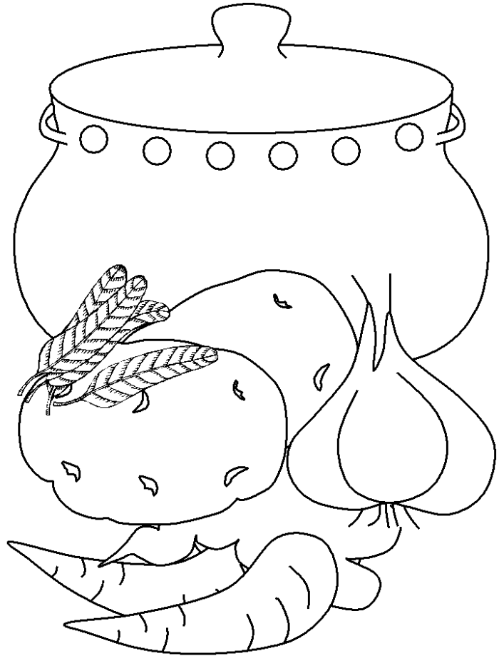 Nutrition Vegetables Food Coloring Pages - Vegetables Coloring